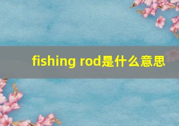 fishing rod是什么意思